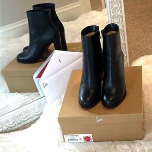 Authentic Christian Louboutin Adox 85 leather ankle boots, W- 39.